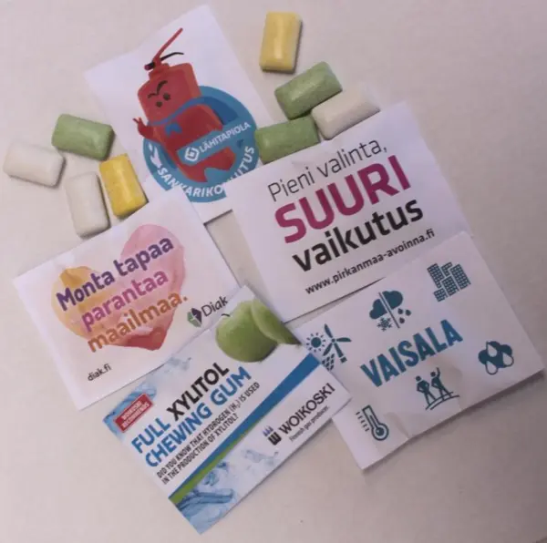 Purukumipussi, 2 palaa ksylitolipurukumia