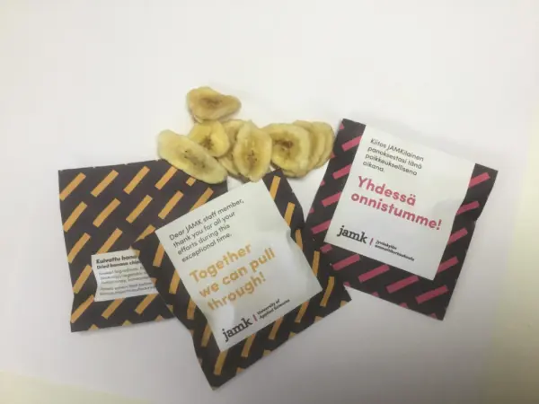 Kuivattu banaanilastupussi
